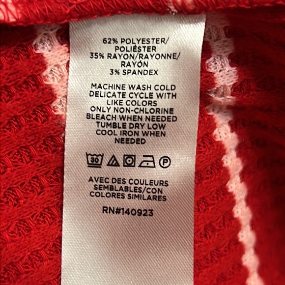 Red Pink Striped Sweater Large LOFT New with Tags - Picture 4 of 7